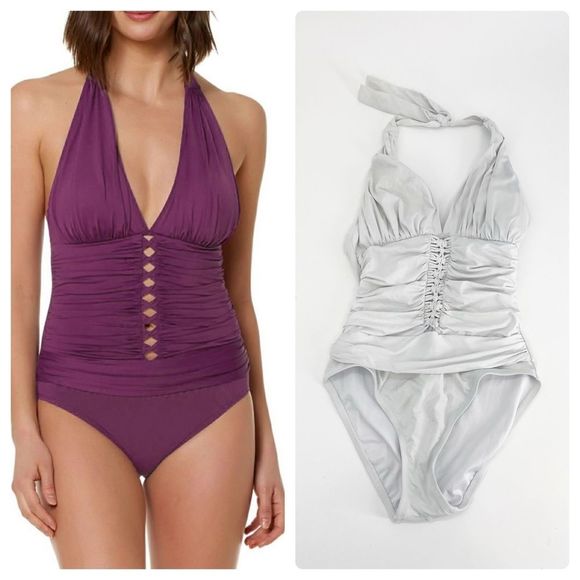 Bleu Rod Beattie Other - Blue Rod Beattie One Piece Shirred Twister Halter Swimsuit 4